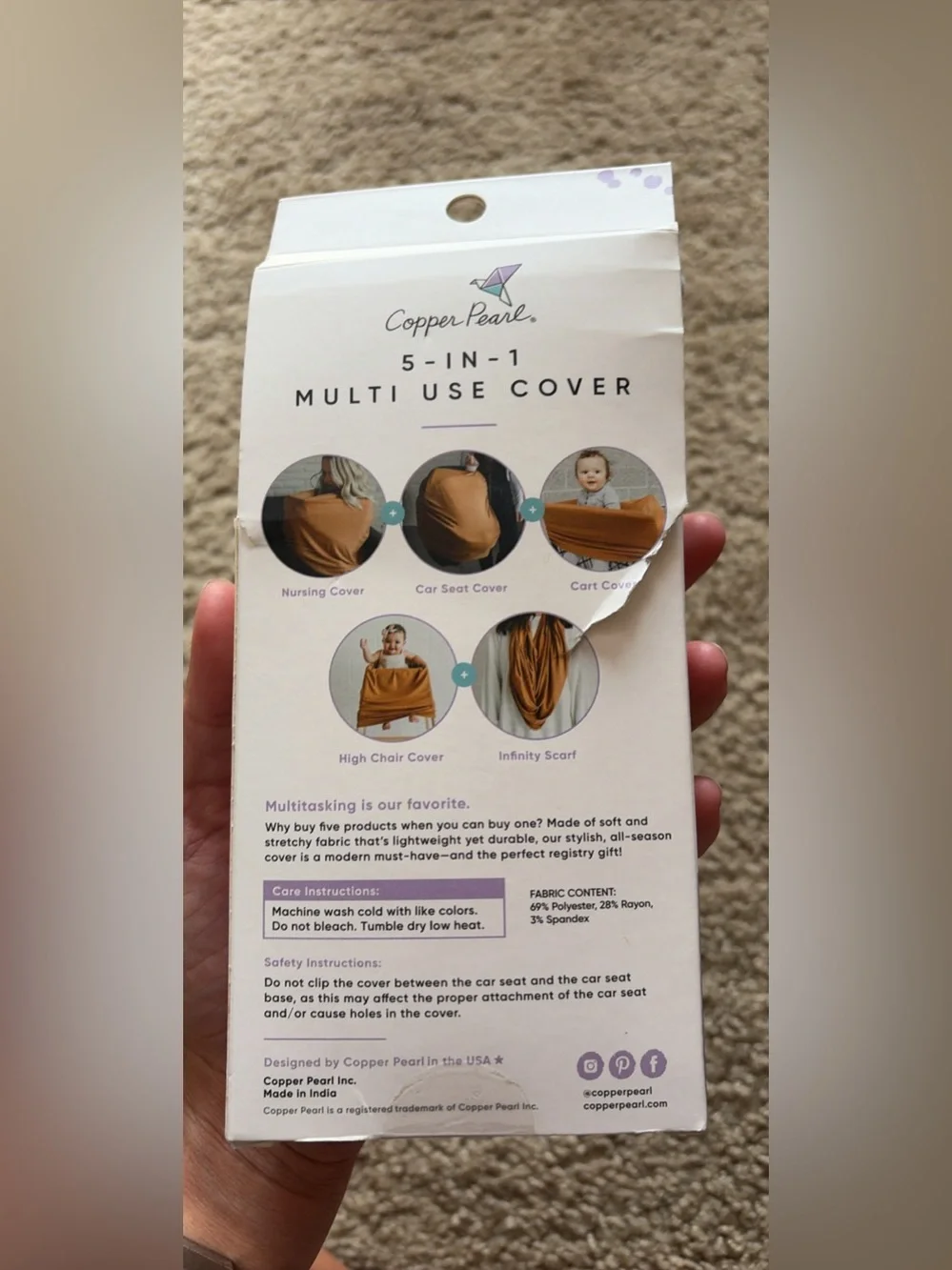 Copper pearl 5-in-1 Multi Use Cover - midtown